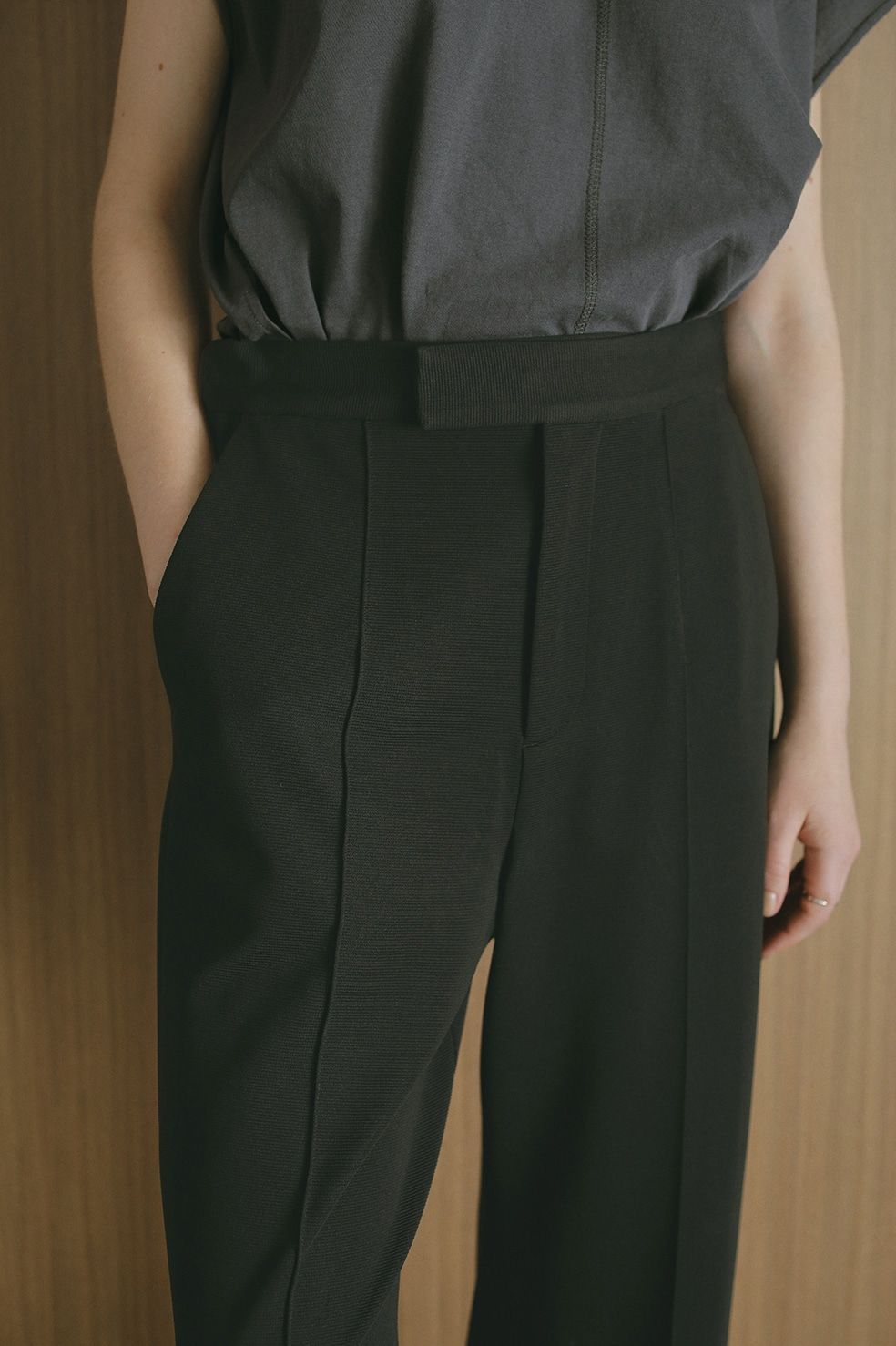 サイドベンツパンツ - SIDE VENTS PANTS BLACK