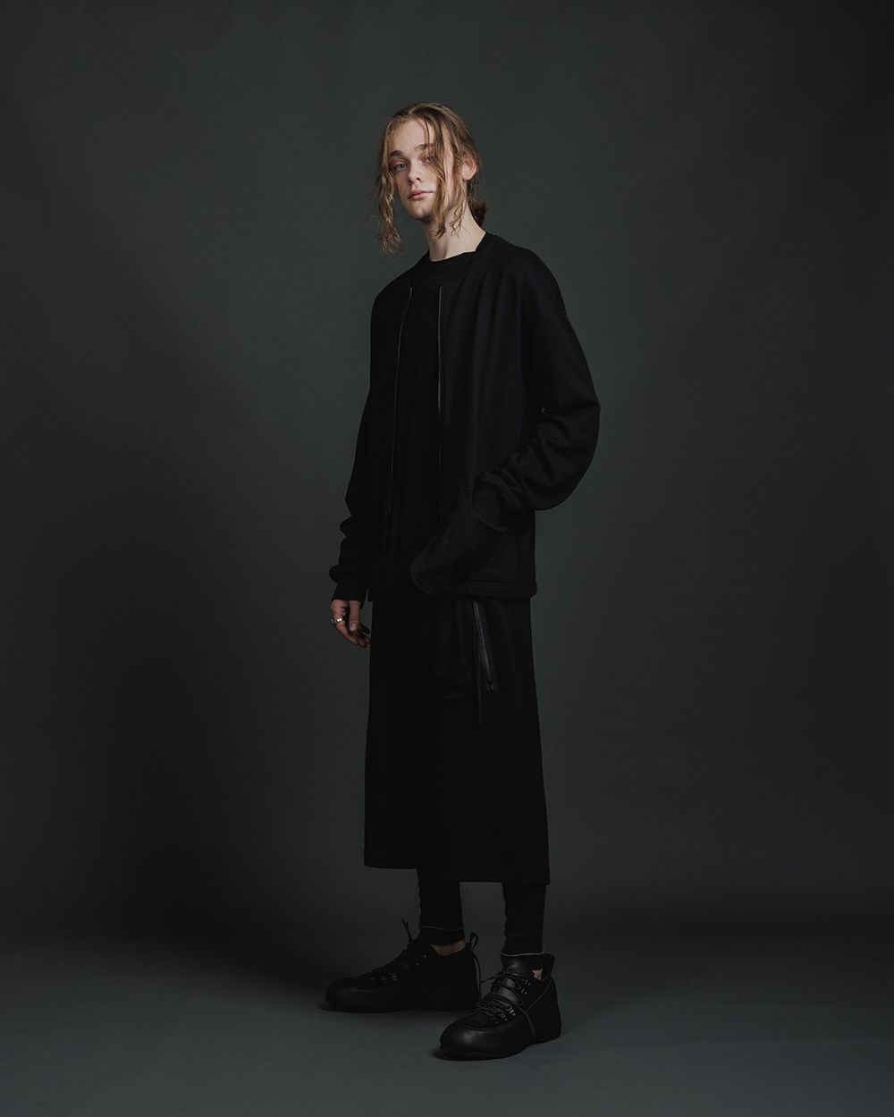 スウェット ラップ パンツ - A - BLACK