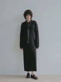 キュプラネクタイオーバーサイズシャツ (BROWN)