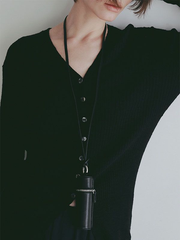 【3色展開】 タンドレザージップリップケース