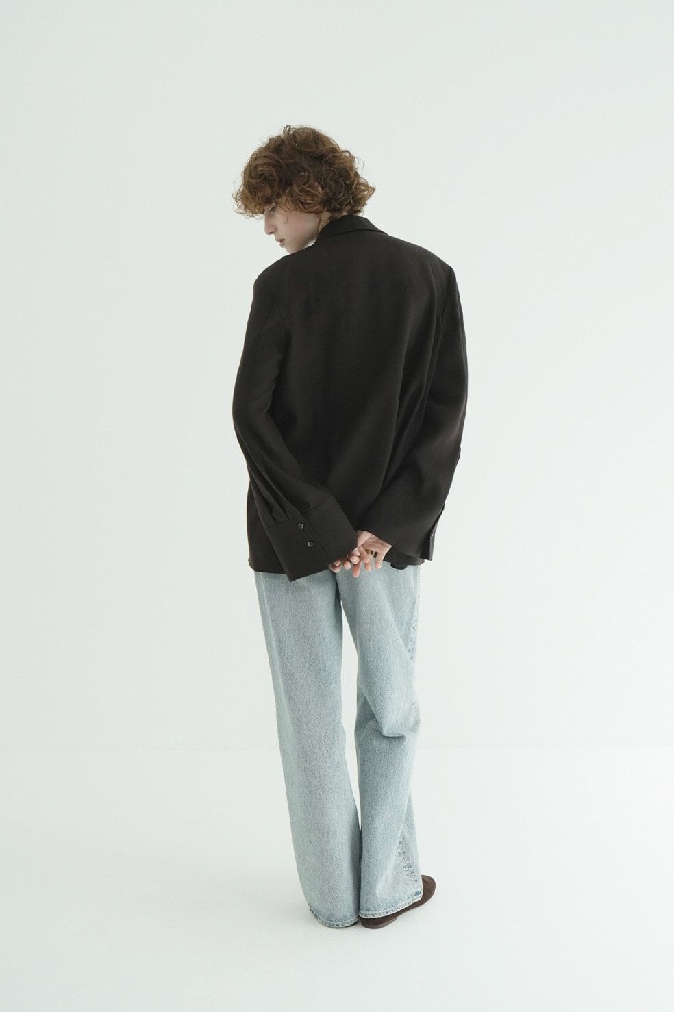 テンセルシャツジャケット - TENCEL SHIRT JACKET (BROWN)
