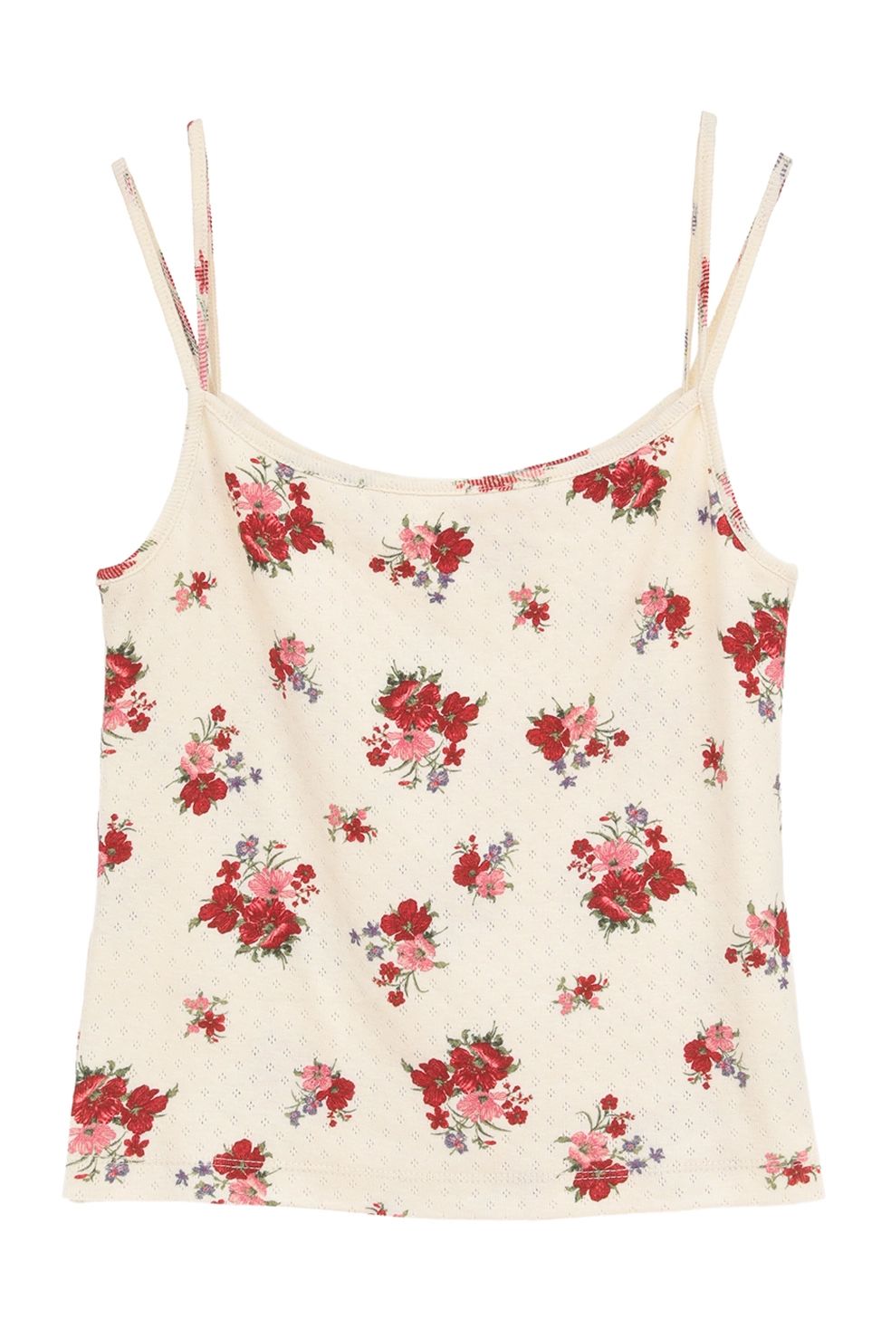マルチウェイキャミソール - MANY WAY FLOWER CAMI TOPS (RED)