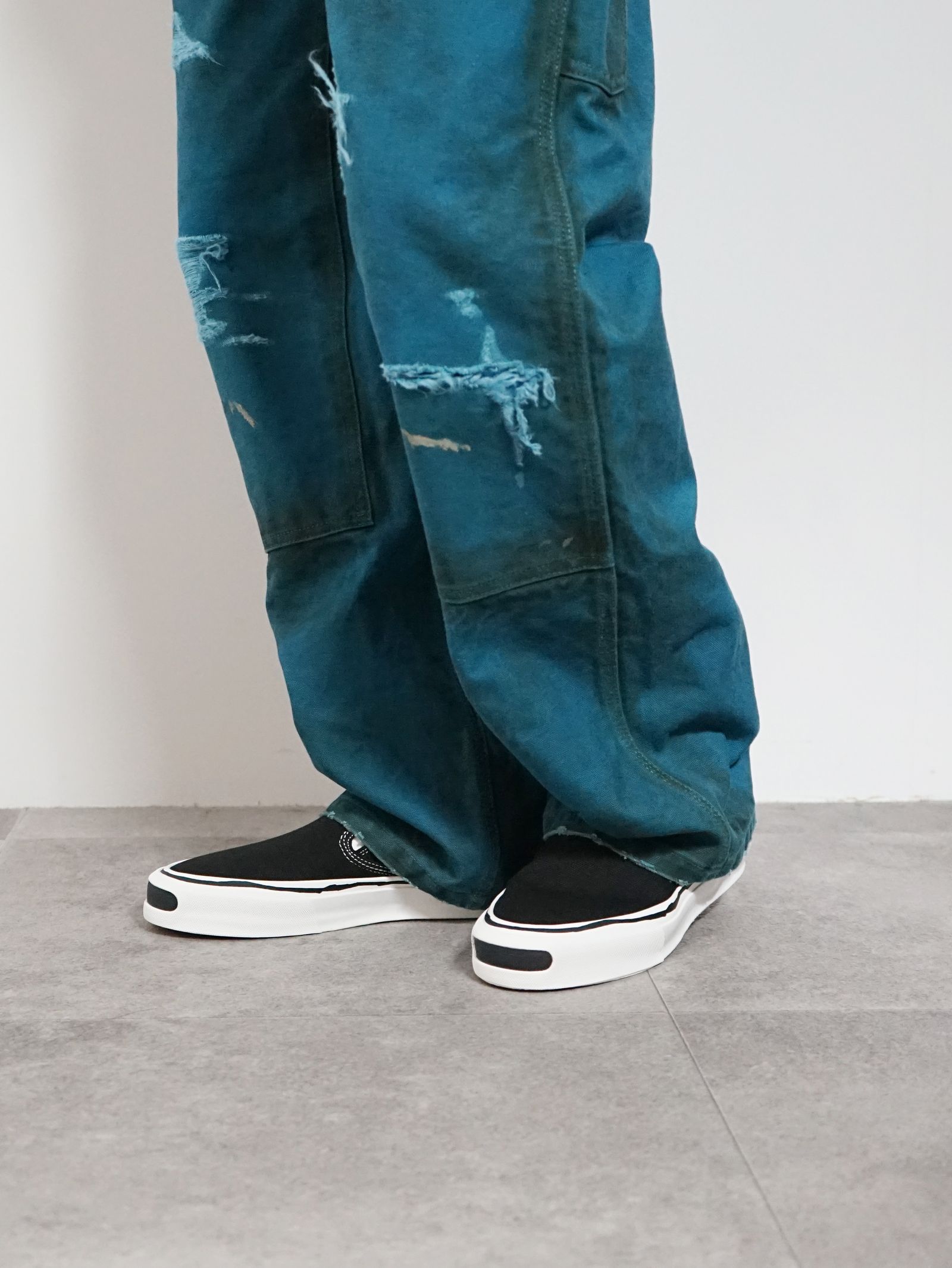 KAMIYA - ボロペインターパンツ - BORO PAINTER PANTS - BLUE
