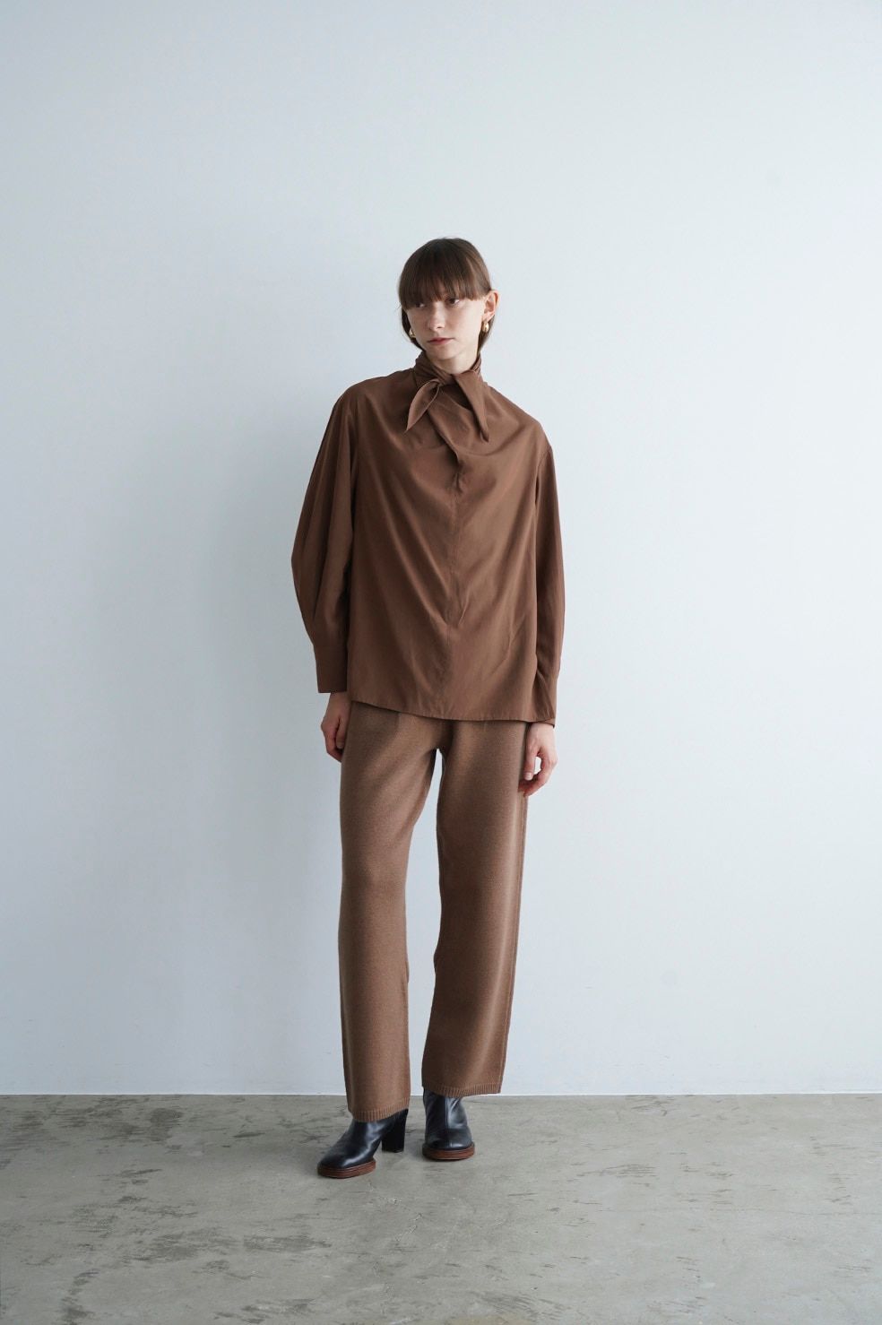 チーフカラートップス - CHIEF COLLAR TOPS - BROWN