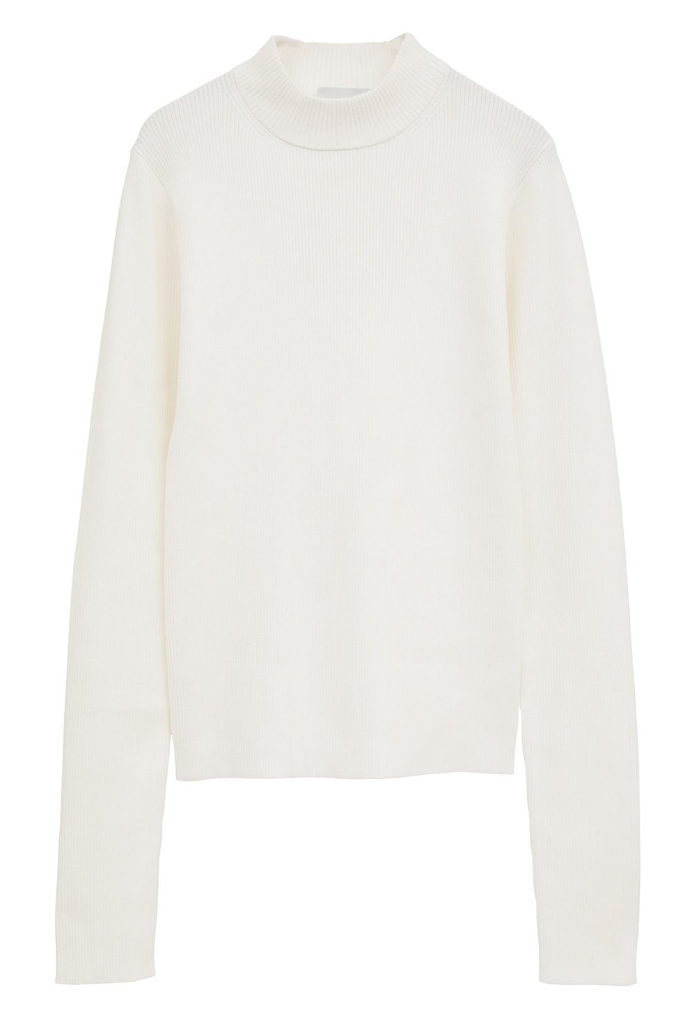 ハイネックリブニット	｜ H/N RIB KNIT TOPS (WHITE)