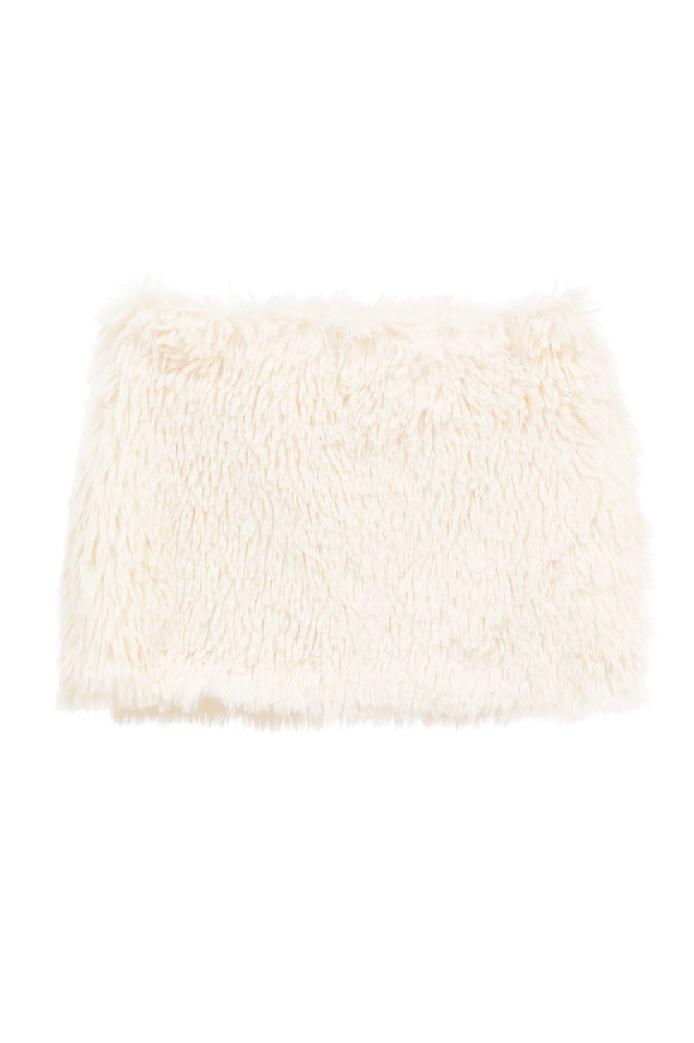 フェイクファーミニスカート - FAKE FUR MINI SKIRT (IVORY)