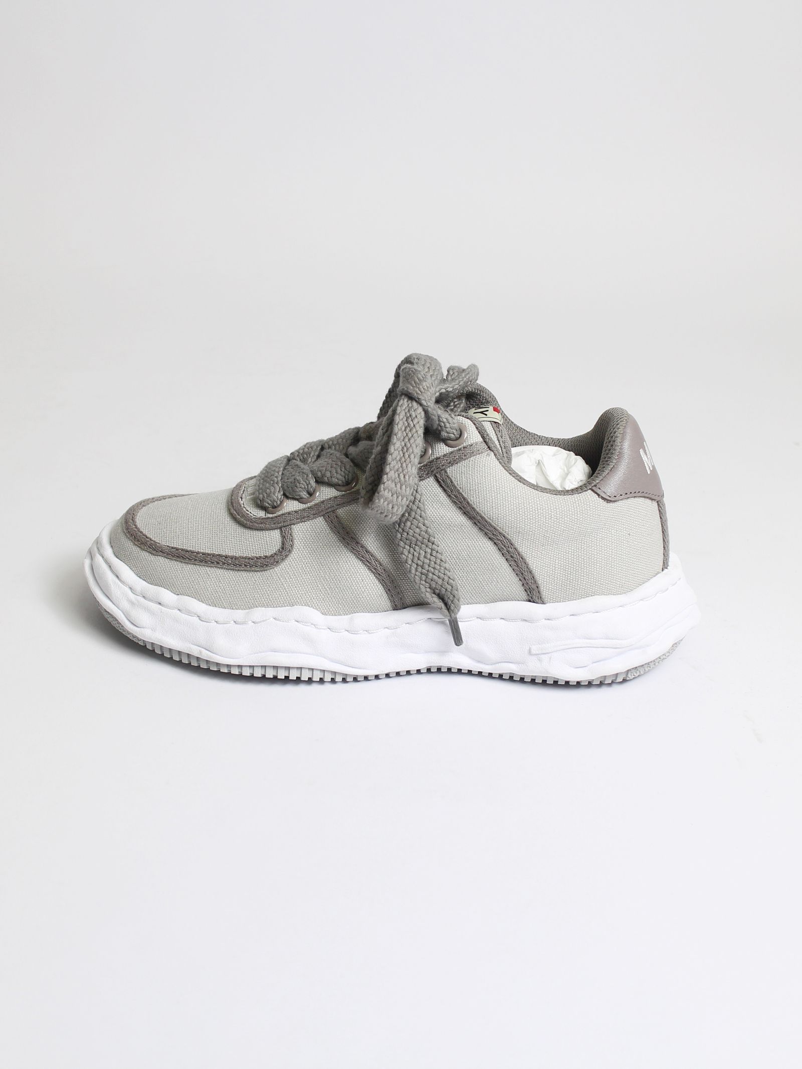 "WAYNE" OG Sole Canvas Low-top Sneaker   A07FW704 - GREY