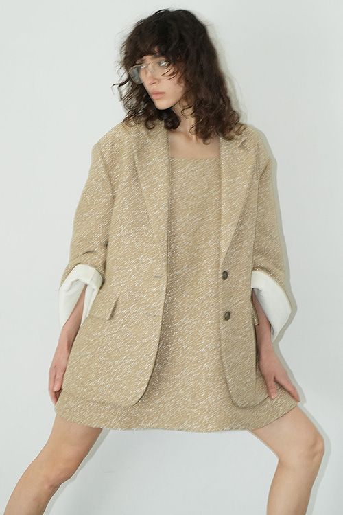 LOOSE BELL SLEEVE JACKET- BEIGE-  ルーズベルスリーブジャケット