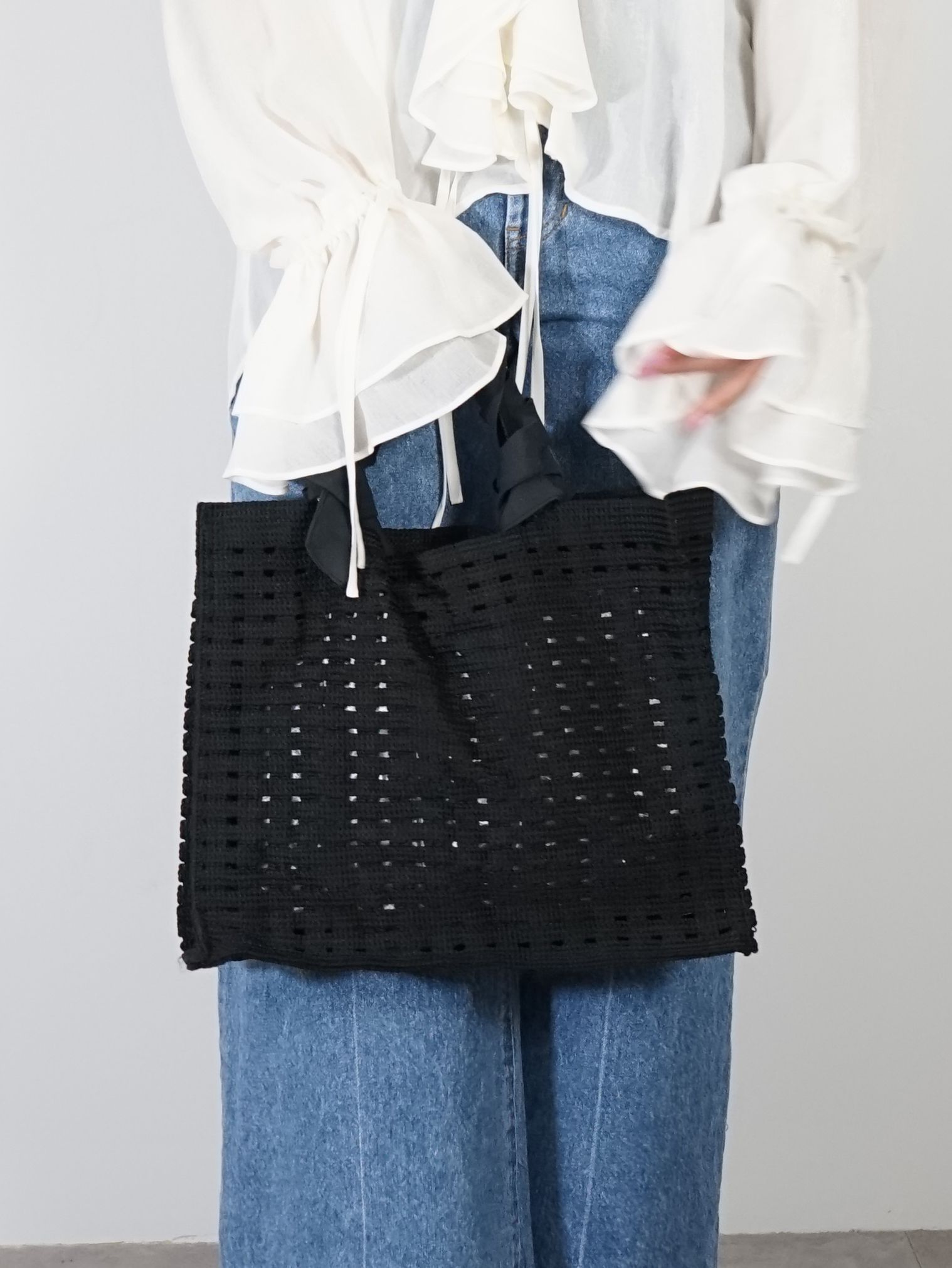 格子 バッグ - 24SBG09 - BLACK