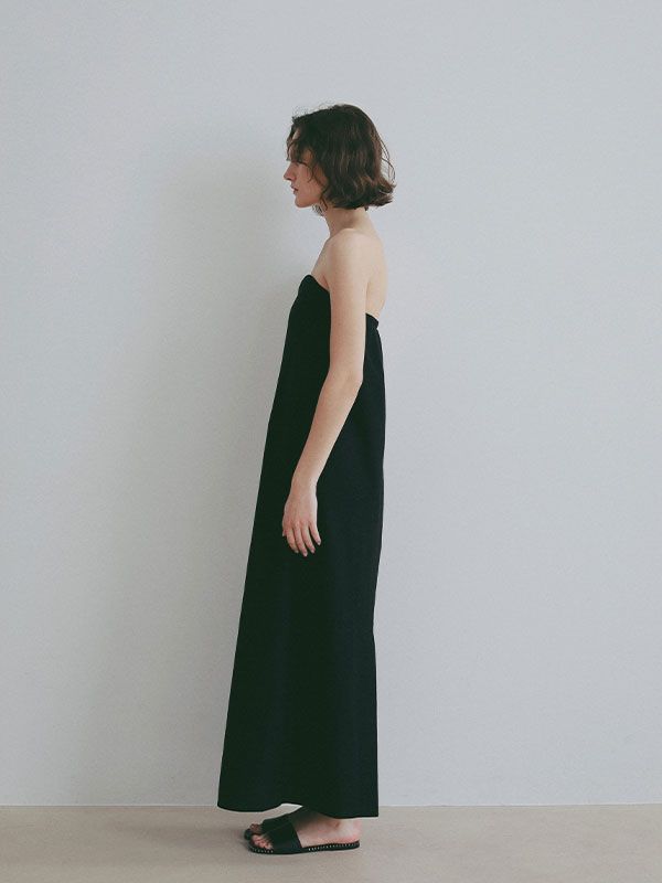 フリルキャミベアワンピース（BLACK)