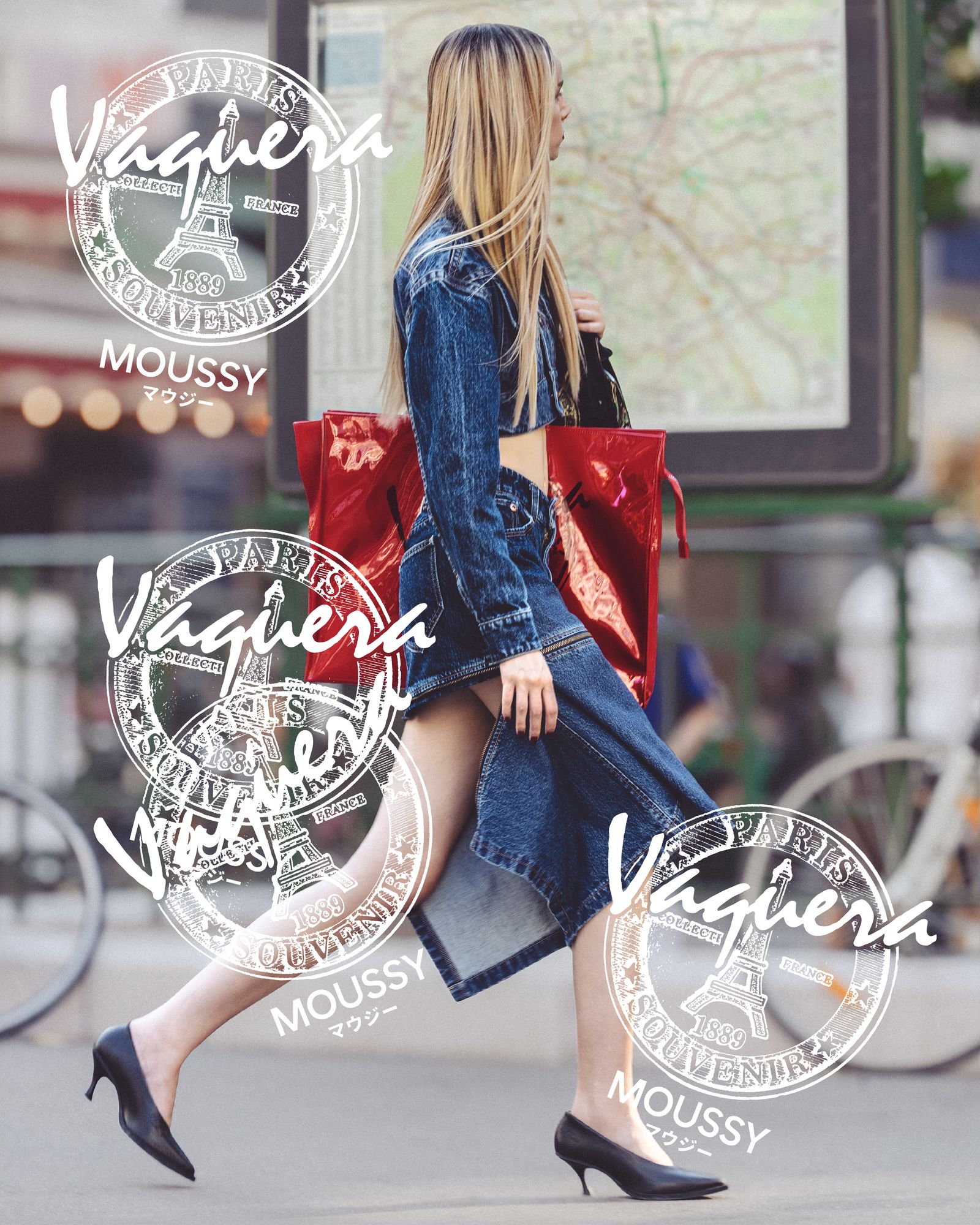 VAQUERA × MOUSSY - デニム スカート | VQ DENIM SKIRT （INDIGO
