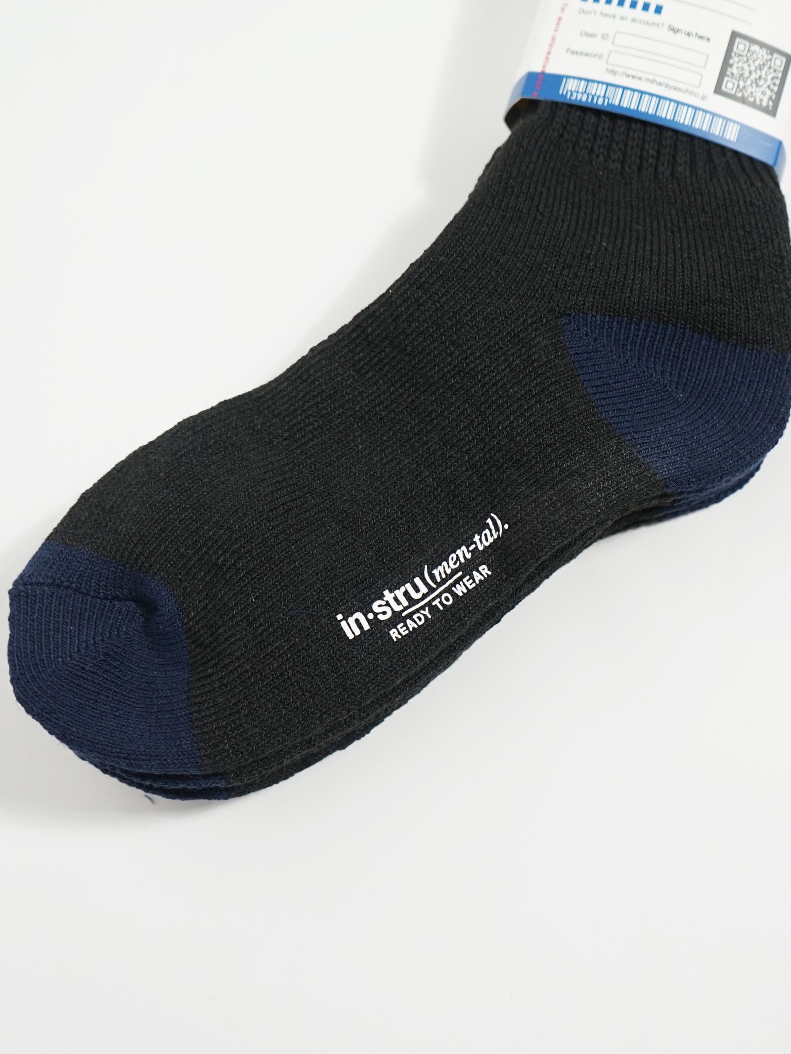 3足 パックソックス / 靴下  - 3-Pack Socks - BLACK × BLUE