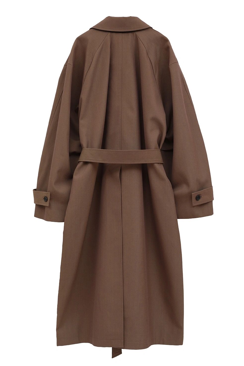 ステンカラーコート - BULKY LINE STAIN COAT (BROWN)