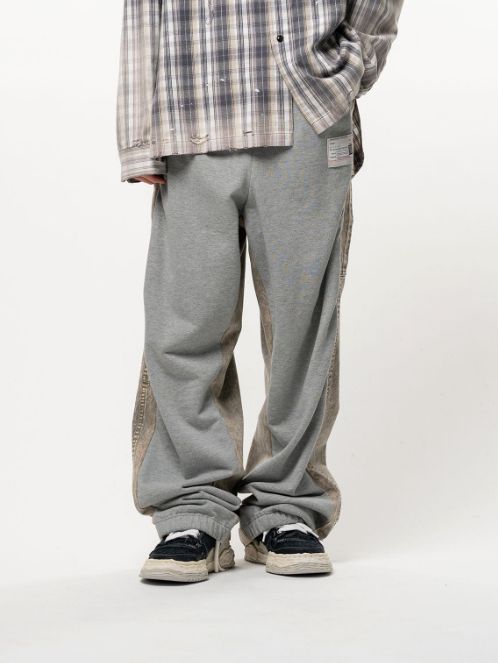 コンバインド ミリタリー スウェットパンツ - Combined Military Sweat Pants (GREY)