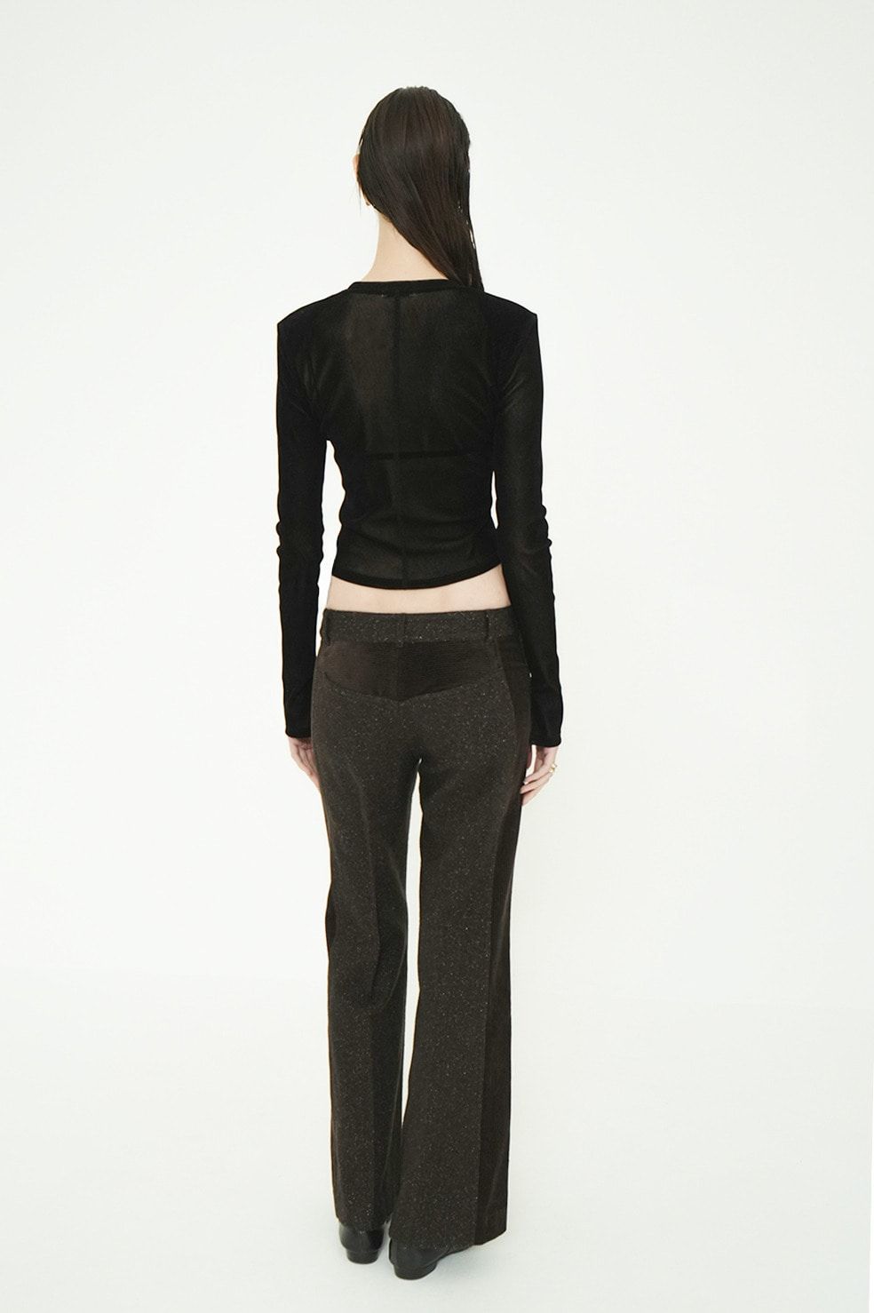 チュールフロッキーコンパクト トップス - FLOCKY FORM TIGHT TOPS (BLACK)