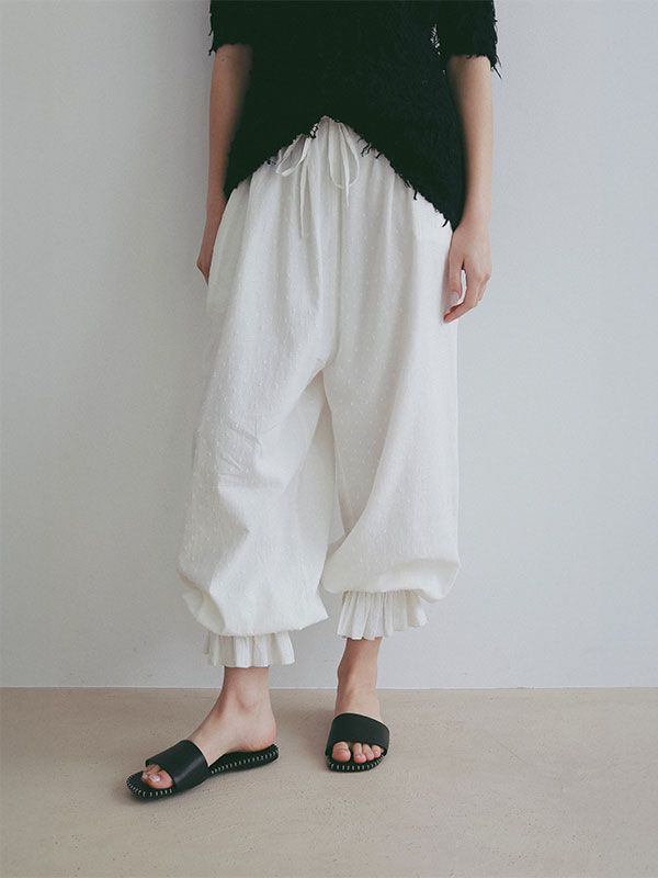 ハンドステッチタンドレザーフラットサンダル（BLACK)