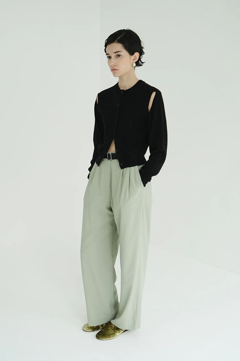 アレンジニットトップス - ARRANGE KNIT TOPS BLACK