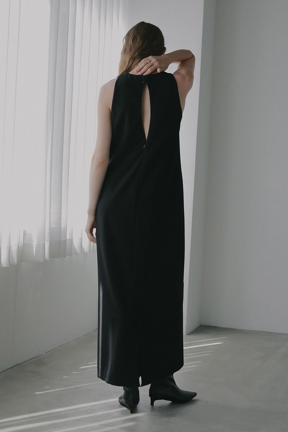 ショートブラウス+ワンピース｜SHORT BLOUSE SET ONE PIECE（BLACK)