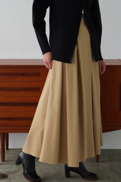 ハイウエスト ボリューム マキシ スカート - HIGH WAIST VOLUME MAXI SKIRT BEIGE