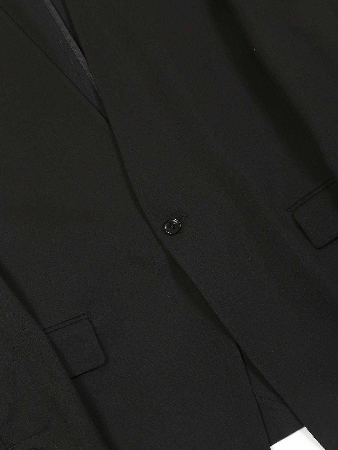 T/Rライトギャバ ノーカラージャケット - No-collar Jacket - BLACK