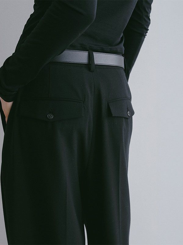 センタークリースクリーンパンツ （BLACK）