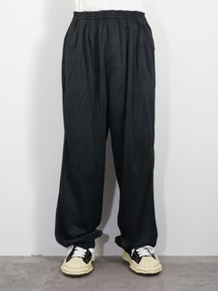ワイド バック トラックパンツ - Wide Back Track Pants - BLACK