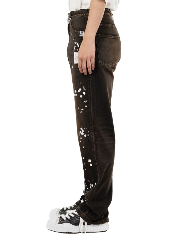 エンベリッシュド ジーンズ - EMBELLISHED JEANS (BLACK)