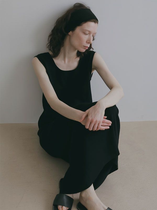 スウェードライクヘアバンド （BLACK)