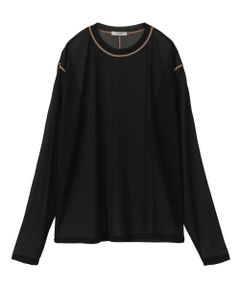 ロングスリーブカットソー - LINE SHEER L/S - BLACK