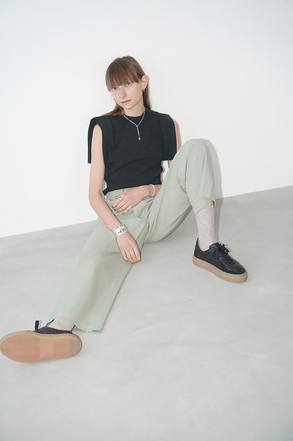 ベーシック -タック パンツ - BASIC TUCK PANTS - MINT