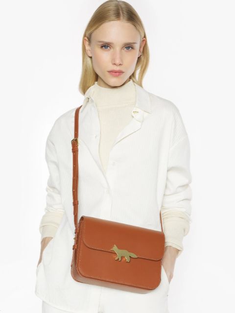 EDIE ラージバッグ - スムースレザー2WAYショルダーバッグ － ブラウン