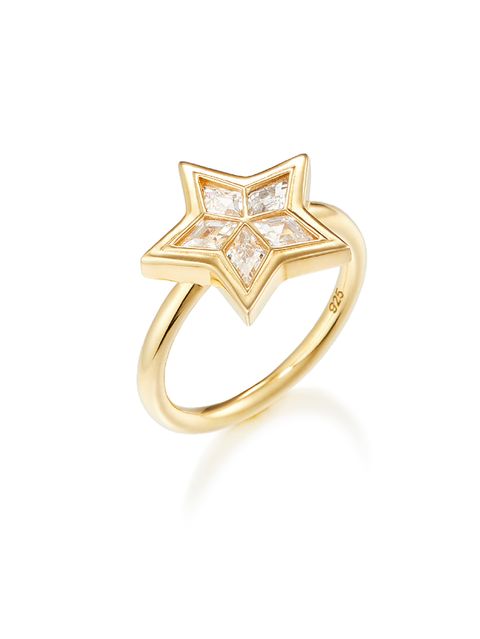 Brilliant Star Ring （GOLD) - スターリング