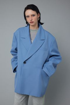 オーバーサイズ シルエット ジャケット - Over silhouette jacket - L/BLU