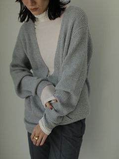 カシュクールニットプルオーバー - GREY