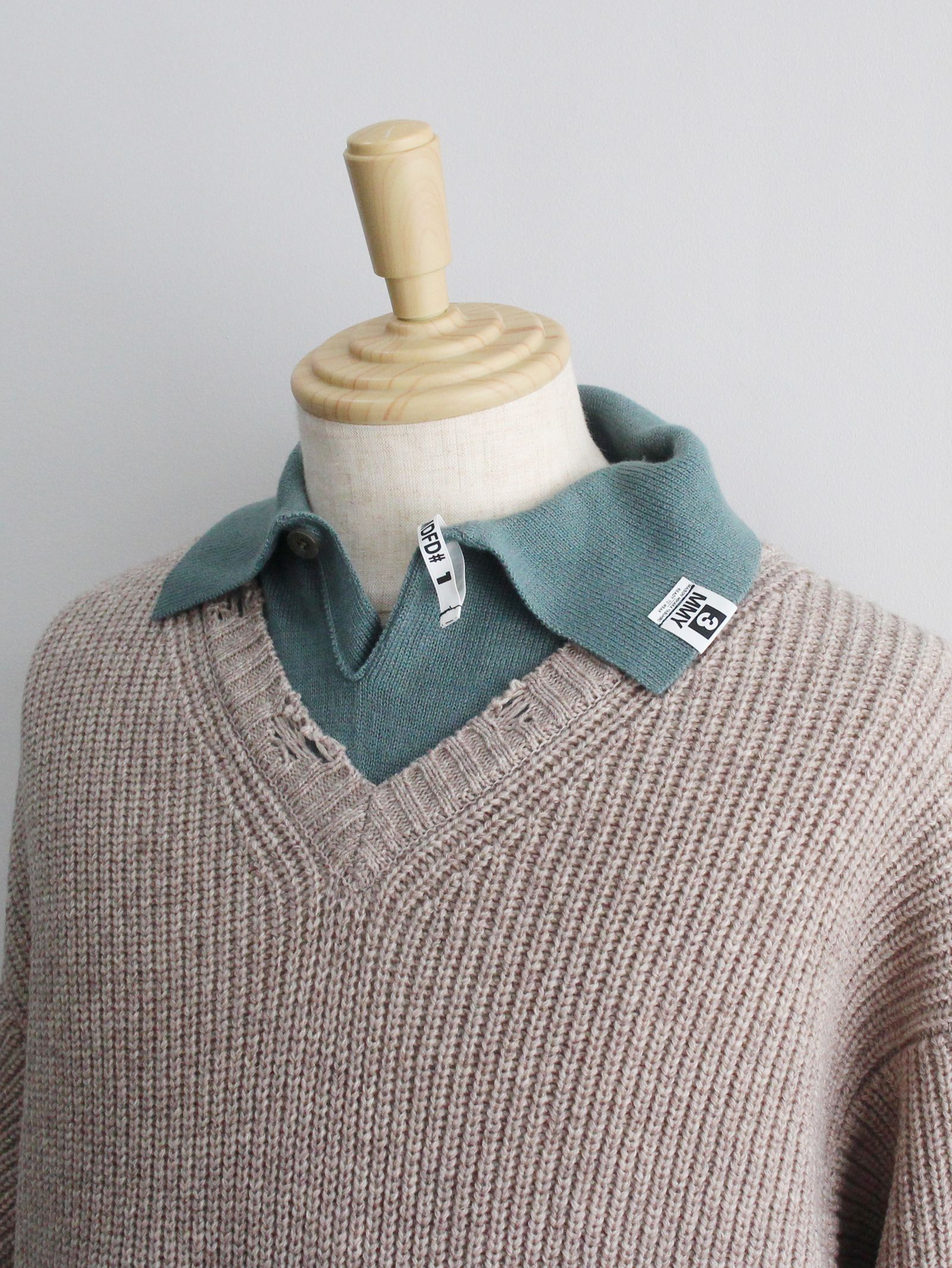 レイヤード ニット プルオーバー - Layered Knit PO
