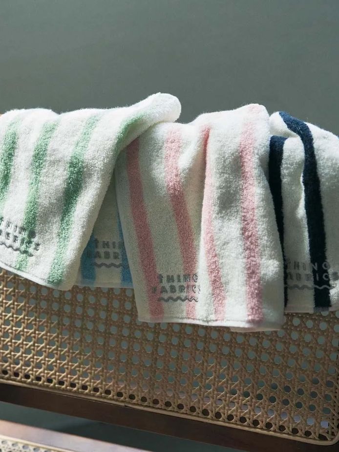 ストライプ ハンドタオル / ハンカチ - "TIP TOP 365 TOWEL" 25×25cm