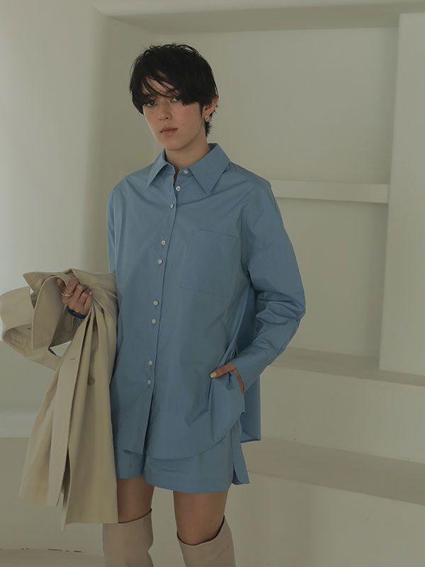 コットンボクシーショートパンツ - BLUE