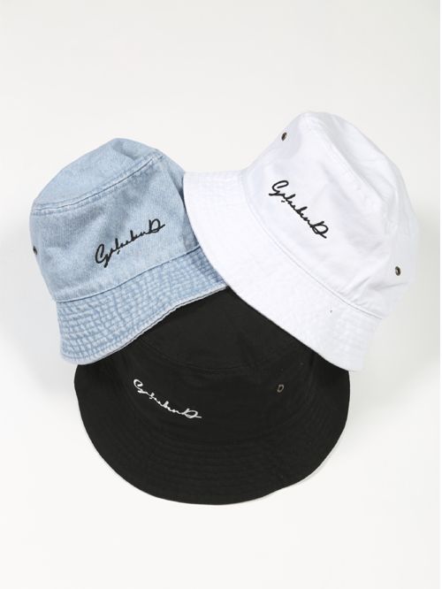 ロゴ刺繍バケットハット - Bucket Hat - BLACK