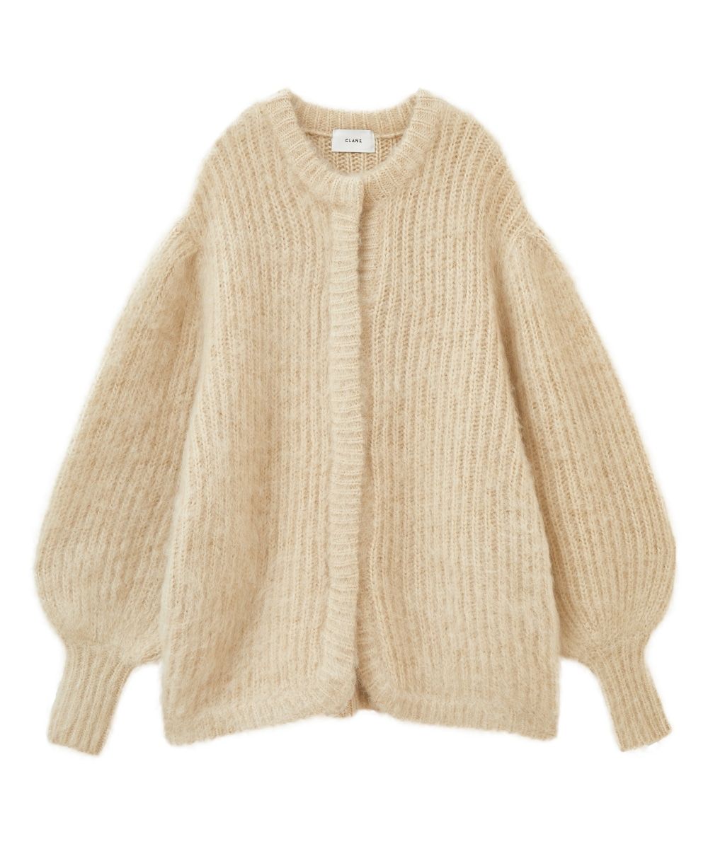 COLOR MOHAIR SHAGGY CARDIGAN ネイビー