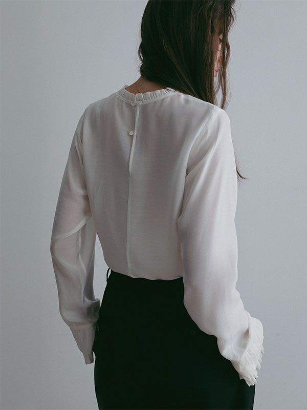 SANTEカフプリーツシャツ (WHITE)