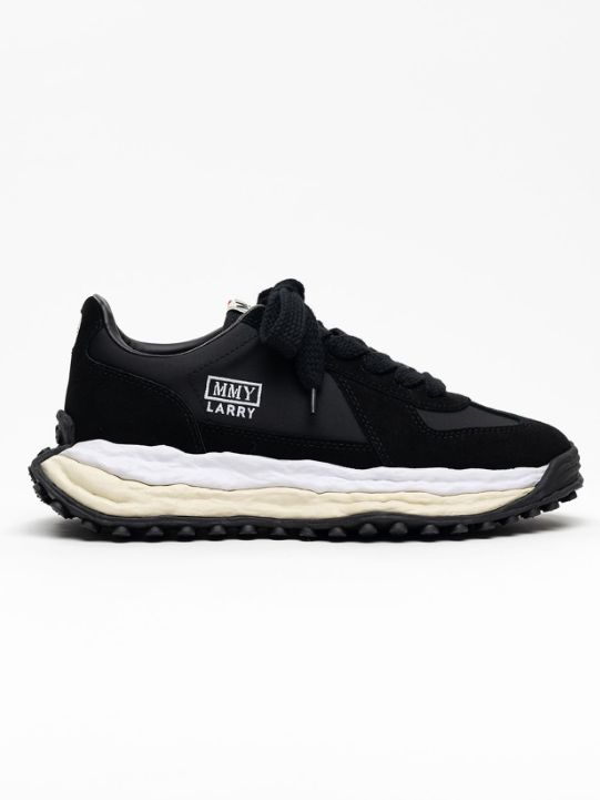 "LARRY / ラリー" OG Sole Mix Material Low-top Sneakers - オリジナルソールスニーカー（BLACK）