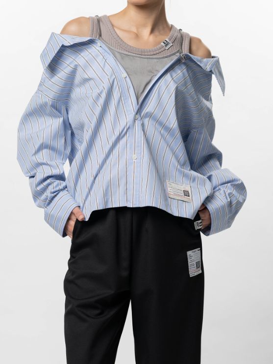 【レディース】レイヤードストライプシャツ | LAYERED STRIPE SHIRTS - BLUE
