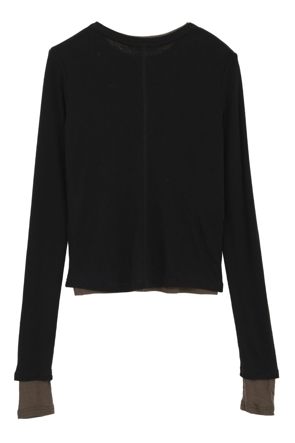 ソフトシアーレイヤードトップス - SOFT SHEER LAYERED TOPS(BLACK)