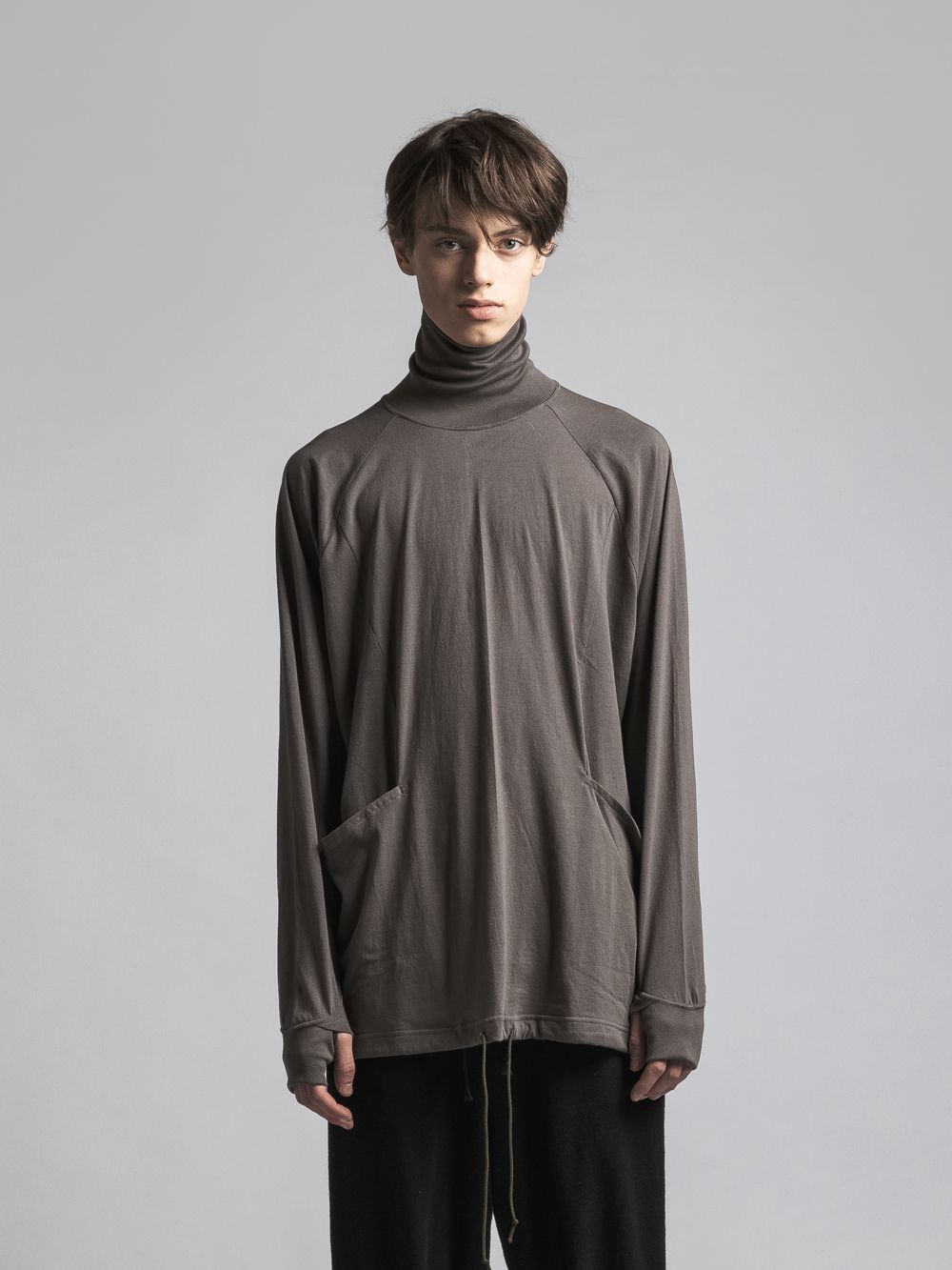 タートルネックカッソー - 40/- soft jersey Turtle necked T KHAKI