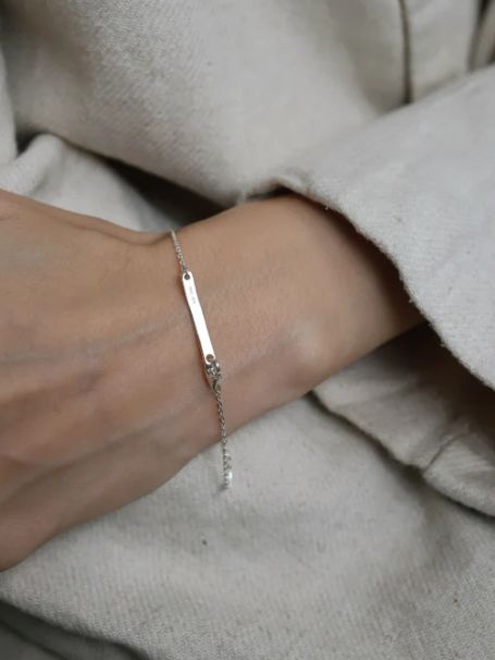 フラットケーブルチェーンブレスレット SV