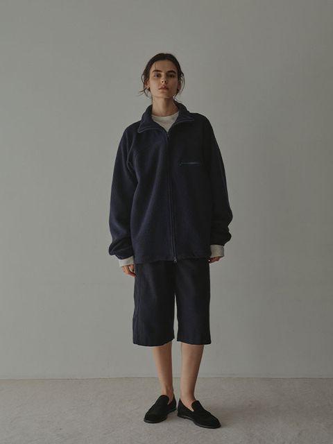 ボアフリースブルゾン (NAVY)