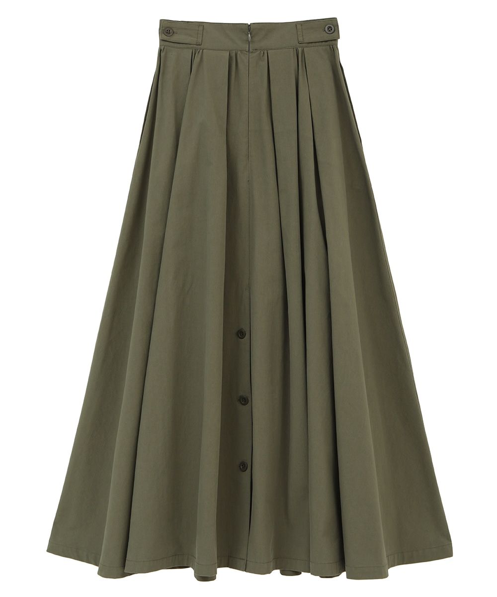 CLANE - 2WAY MILITARY VOLUME SKIRT - KHIKI | ADDICT WEB SHOP