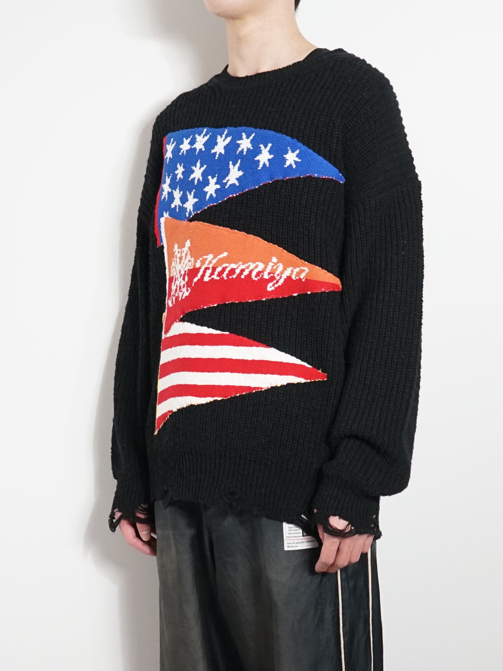 ニットプルオーバー - THREE FRAG KNIT PO - BLACK