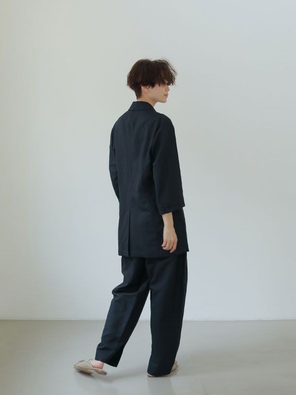 ハーフスリーブダブルブレストジャケット - NAVY