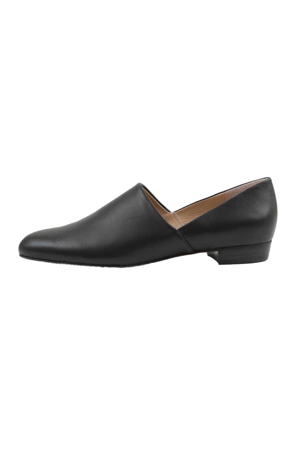 サイドカットフラットシューズ - SIDE CUT STACKED FLAT SHOES (BLACK)